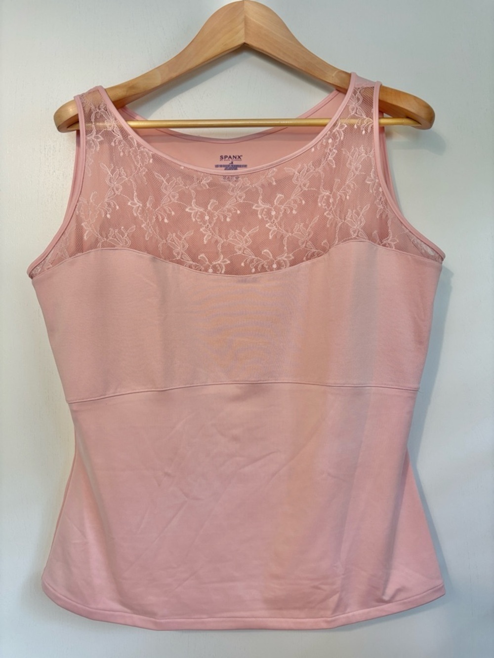 SPANX Floral Pink Lace Top Plus Size XXXL Stretch Comfort Shapewear Feminine